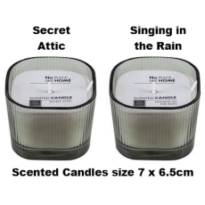 Scented Candle in Grey Glass Container  